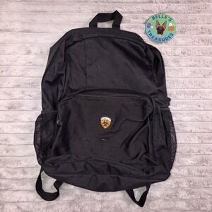 Ariat 2‎ Pocket Laptop Pouch Backpack Black Classic Black Logo